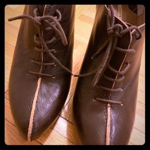Max Studios Brown Leather Booties size 10